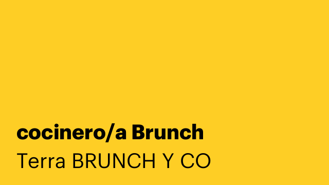 cocinero/a Brunch