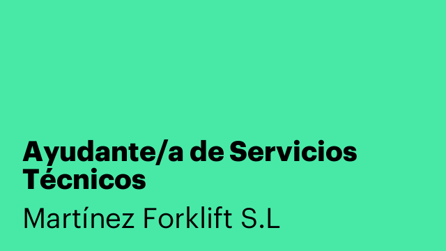 Ayudante/a de Servicios Técnicos