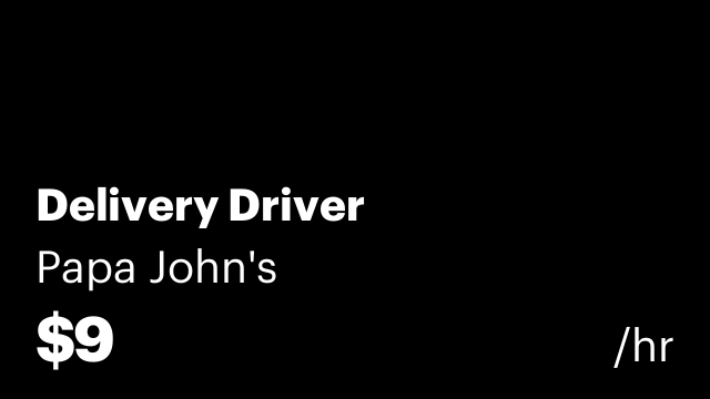 Delivery Driver