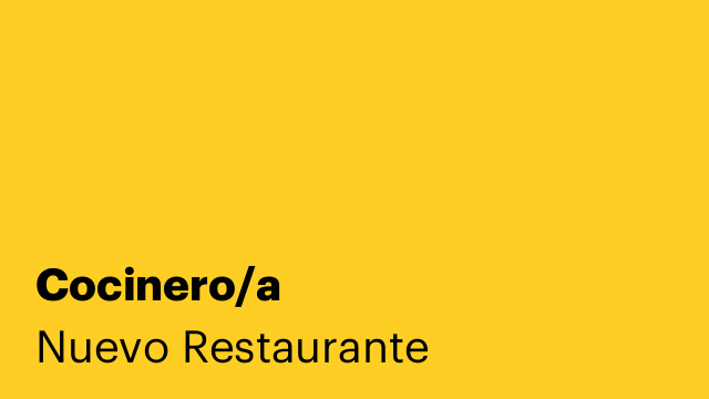Cocinero/a