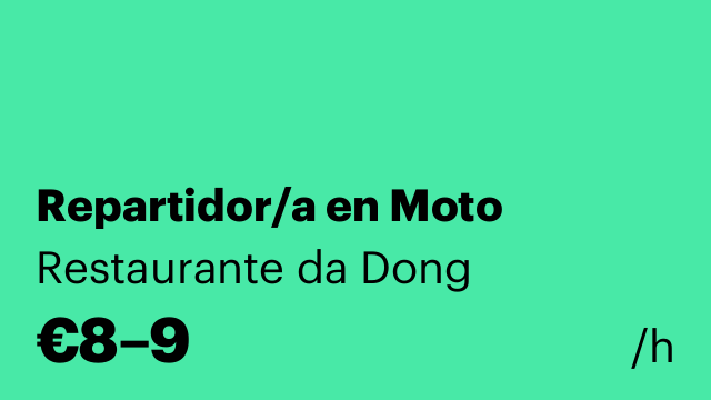 Repartidor/a en Moto