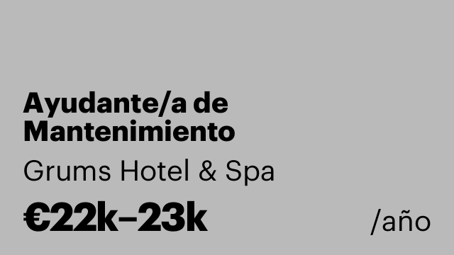 Ayudante/a de Mantenimiento