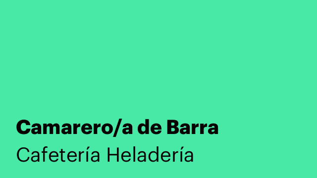Camarero/a de Barra