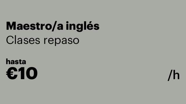 Maestro/a inglés