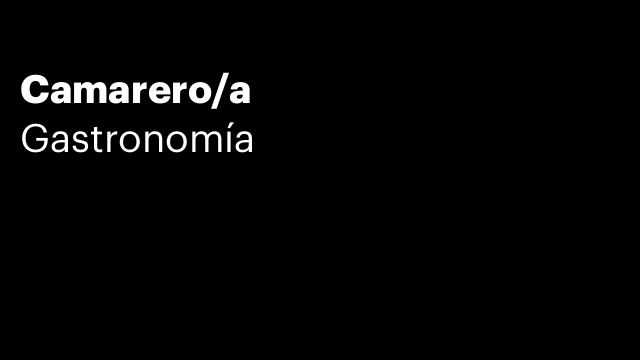 Camarero/a