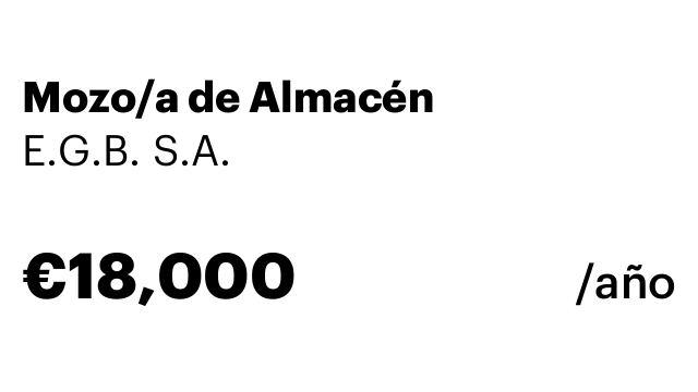 Mozo/a de Almacén