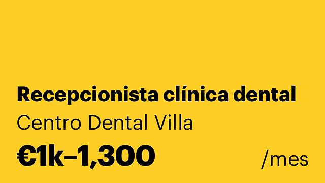 Recepcionista clínica dental