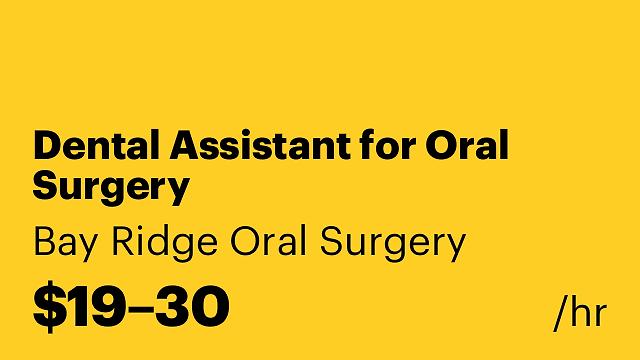 Dental Assistant for Oral Surgery